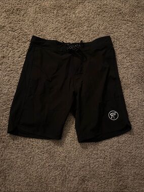 Men's Black Athletic Shorts - Velcro & Tie